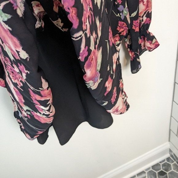 Joie Joada 100% Silk Floral Tiered Ruffle Mini Dress - Picture 6 of 10